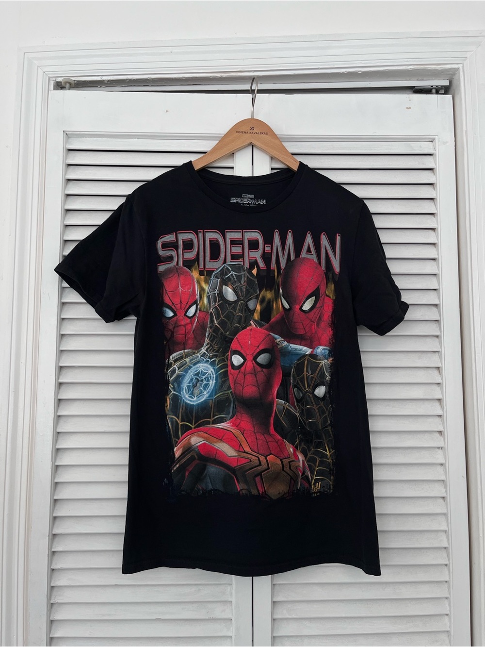 Marvel Black Spider-Man Multi-Suit Graphic Tee